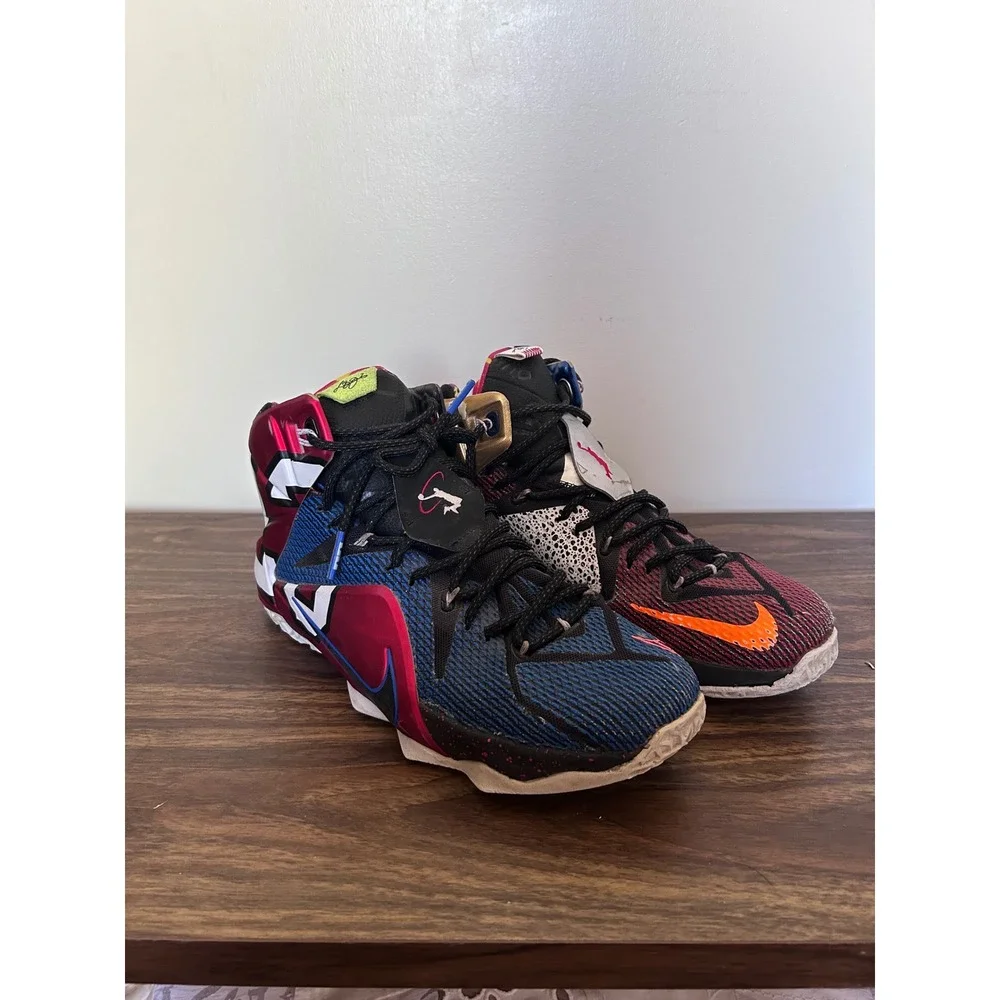 Nike LeBron 12 What The Mens Basketball Shoes Multi Color 812511-409 Size 10.5